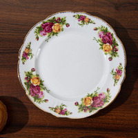 Vaisselle florale européenne en porcelaine osseuse vaisselle de ménage ensemble de vaisselle