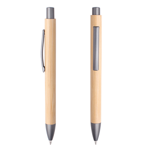 2025 Wholesale Eco-friendly Natural Recycled Click Bamboo Wood Ballpoint <b>Pen</b> With Custom Logo Printed Laser Engraved Manufacture - Product Image 6