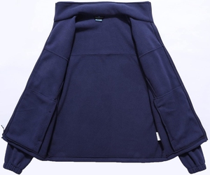 Capuche polaire d'hiver pour hommes coupe-vent imperméable écologique léger fermeture éclair complète vêtements d'extérieur support de poche Durable Style doux - Product Image 3