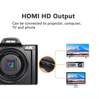 Kamera Digital Video HD 4K Zoom 16X 48MP, layar sentuh IPS DC201A profesional dengan dukungan kartu SD untuk fotografi