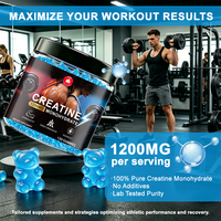 Gummies de créatine monohydrate OEM saveur fruits rouges mélangés pour soutenir la croissance musculaire et l'endurance sportive des athlètes, des culturistes et des adultes