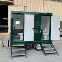 Conteneur WC mobile de 4 mètres pour espaces verts urbains, remorque WC public portable pour usage commercial