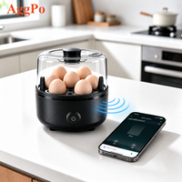 Cuiseur à œufs intelligent, contrôle à distance via application Wi-Fi, minuterie programmable, cuiseur à œufs électrique pour le petit-déjeuner à la maison