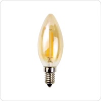 Ampoule LED C35 E14 E27 4W à filament de bougie, décoration d'intérieur, ambre givré, base B22/E26, 110-240V, garantie de 2 ans, 2700K