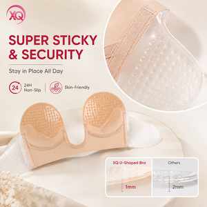 Sexy U-vormige diep decolleté bh naadloze draadloze damesondergoed push-up comfortabele lage uitgesneden <span class=keywords><strong>plus</strong></span> <span class=keywords><strong>size</strong></span> rugloze sport bh - Product Image 3