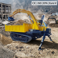 Excavatrice sur chenilles auto-chargeuse de 8 tonnes, camion-pelle tout-terrain