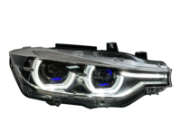 Feux avant à LED pour BMW Série 3 2012-2018 F30 F35 Mise à niveau vers un nouveau style Blanc + Jaune Couleur DRL Feux avant