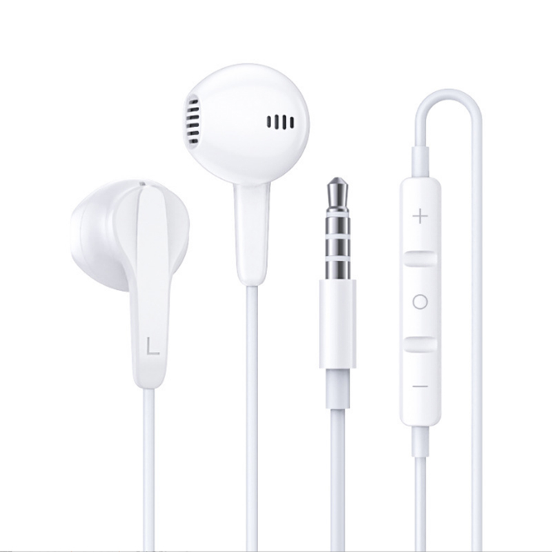 Wholesale 1.2M Earphones Wired 3.5mm with Mic In-ear Stereo headphone for iphone and Android