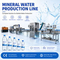 Ligne de production complète et automatique d'embouteillage d'eau minérale, machine de remplissage, de bouchage et d'étiquetage de bouteilles PET pour eau pure