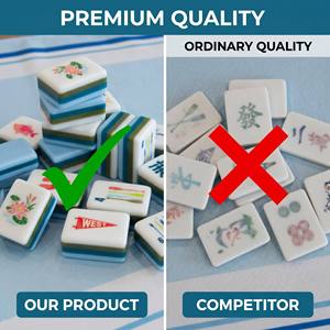 HIMORE Tuiles <span class=keywords><strong>de</strong></span> Mahjong <span class=keywords><strong>en</strong></span> Acrylique <span class=keywords><strong>de</strong></span> Luxe Écologiques et Portables, Conception Pliable pour <span class=keywords><strong>4</strong></span> Joueurs, Idéales pour les Clubs <span class=keywords><strong>de</strong></span> Mahjong et les Centres <span class=keywords><strong>de</strong></span> Bien-être - Product Image 2