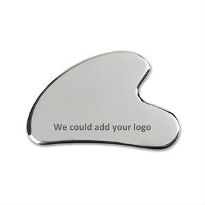 Herramienta de elevación facial <span class=keywords><strong>Gua</strong></span> <span class=keywords><strong>Sha</strong></span> de acero inoxidable 304, tabla de masaje antienvejecimiento y aclarante de calidad para uso doméstico con logotipo personalizado - Product Image 1