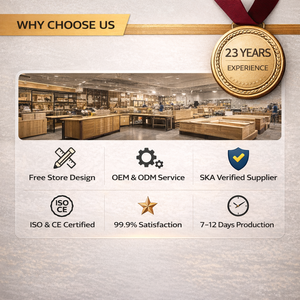 Vetrina Rotonda in Legno per <span class=keywords><strong>Gioielli</strong></span>, Piccola Vetrina Curva, Espositori Sottili per Negozi <span class=keywords><strong>di</strong></span> <span class=keywords><strong>Gioielleria</strong></span> - Product Image 5