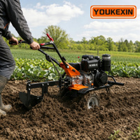 Cultivador Rotatorio a Gasolina de Accionamiento Directo Marca YKX para Huertos, Granjas y Agricultura, Herramienta para Labrar la Tierra