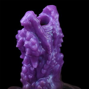 Nhân tạo rồng dildo tay áo cho nam giới trì hoãn xuất tinh dây đeo trên dương vật tay áo với lỗ - Product Image 5