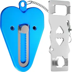 Sicurezza della serratura della porta portatile in plastica blu per la serratura di sicurezza della porta del tappo dell'hotel della serratura di viaggio delle camere da letto