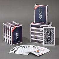 Cartes à jouer personnalisées bon marché avec impression standard double face, imperméables, plaquées en feuille, avec votre publicité