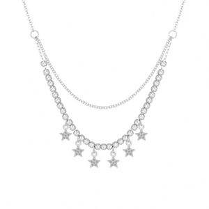 Collar con Colgante Dylam, Nuevo, Doble Cadena, con Borla de Circonia 5A y Múltiples Estrellas, para Mujer - Product Image 1
