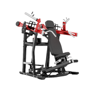 Machine de musculation professionnelle réglable à charge libre en métal pour presse d'épaules assise, extension de bras et de dos, avec système de sécurité