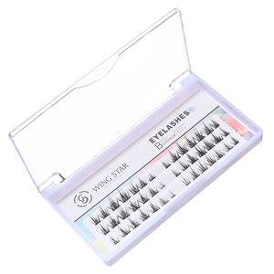 Wingstar Pestañas de imitación naturales de etiqueta privada Banda delgada Estilo <span class=keywords><strong>ERMO</strong></span> Pestañas de racimo Sintético Invisible Corto Faux Mink Eyela - Product Image 1