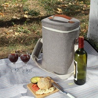 Sac isotherme en aluminium, 4 bouteilles de vin, Champagne, usine, grande capacité, pique-nique en plein air, fourre-tout à vin, sac isotherme