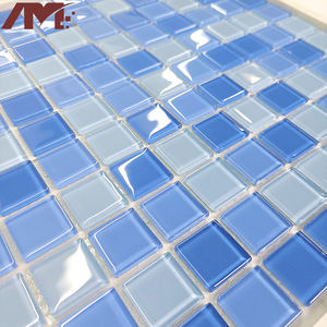 China fábrica precio al por mayor cristal azul esmaltado <span class=keywords><strong>piscina</strong></span> azulejo mosaico de vidrio - Product Image 1