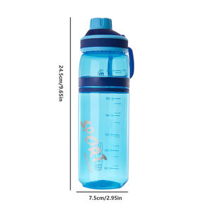 Bouteille <span class=keywords><strong>de</strong></span> sport et <span class=keywords><strong>de</strong></span> loisirs portable 750 ml pour adultes et étudiants, avec impression haute fidélité des couleurs, pour boisson directe, idéale pour l'extérieur - Product Image 2