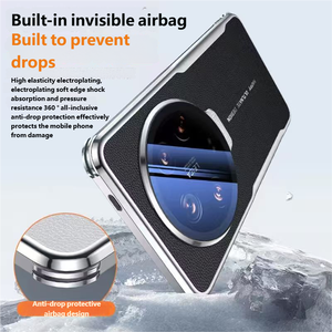 Sang Trọng Kim Loại Máy Ảnh Lens Chủ Vegan Da Chống Sốc Trường Hợp Điện Thoại Cho Honor Magic7 / Magic7 Pro Slim Mềm Bumper Bìa - Product Image 5