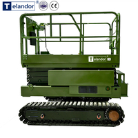 Plateforme élévatrice à ciseaux sur chenilles à nivellement automatique 10,3 m 250 kg, directement de l'usine, pour terrains boueux extérieurs, service personnalisé