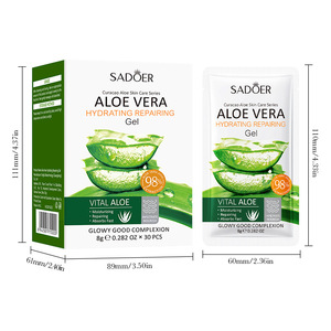 <span class=keywords><strong>Gel</strong></span> de <span class=keywords><strong>Aloe</strong></span> <span class=keywords><strong>Vera</strong></span> 8g*30pcs, <span class=keywords><strong>Gel</strong></span> Hidratante y Reparador para Rostro y Cuerpo, Reparación Post-Solar para Piel Seca y Sensible, Kit de Cuidado de la Piel - Product Image 6