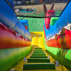 Outdoor Inflatable Water <strong>Slide</strong> with Climbing Wall and Cartoon <strong>Animal</strong> Design for Trampoline Parks PVC Material - Product Image 6