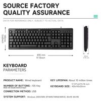 Clavier OEM 104 touches dernière génération, taille standard, portugais, russe, arabe, français, pour ordinateur de bureau, ordinateur portable, bureau, multimédia