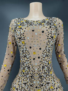 Novance Y2470 2022 <span class=keywords><strong>ropa</strong></span> de verano <span class=keywords><strong>para</strong></span> <span class=keywords><strong>mujer</strong></span> moda <span class=keywords><strong>elegante</strong></span> lujo lentejuelas borla ver a través de vestido personalizado vestido de Graduación - Product Image 3