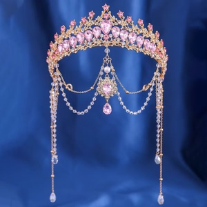 Corona <span class=keywords><strong>de</strong></span> aleación con diamantes <span class=keywords><strong>de</strong></span> imitación para novias, accesorios <span class=keywords><strong>de</strong></span> vestido <span class=keywords><strong>de</strong></span> <span class=keywords><strong>novia</strong></span> estilo europeo americano, diadema <span class=keywords><strong>de</strong></span> joyería para banquetes - Product Image 5