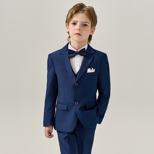 All'ingrosso Navy Kids teenager ballo di fine anno cappotto per bambini abbigliamento scolastico Set per ragazzi abiti da smoking formali da sposa completi blazer
