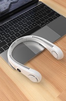 Ventilateurs de cou numériques intelligents avec écran, 1200 mAh, rechargeables, mains libres, ventilateur de refroidissement portable USB mini pour l'été
