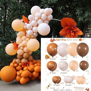 Thanksgiving <strong>Balloon</strong> Garland Kit With Orange <strong>Brown</strong> Burgundy <strong>Balloons</strong> for Autumn Baby Shower Pumpkin Party Arch Decorations - Product Image 6