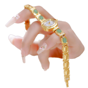 BS Bee Sister 1685 Luxury Ladies Cartoon Simple <b>Pearl</b> Jewelry <b>Watch</b> Women Gold Rose Quartz Stainless Steel Band Water Resistant - Product Image 1