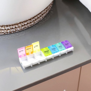 Venta al por Mayor Semanal de Contenedores de Alimentos de Plástico PP de Grado Alimenticio, Resistentes a Niños, con 7 Compartimentos, Impresión de Logotipo Personalizado, Multicolor, Portátiles - Product Image 2