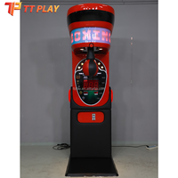 Machine de jeu d'arcade interactive de boxe en métal, à monnayeur, pour 2 joueurs, avec sac de frappe électronique, test de force et son dynamique
