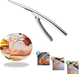 In Acciaio Inox Peeler per Gamberetti Crostacei Peeling Crevette Gamberi Frutti di Mare Opener Utensili Da Cucina Gamberetti Buccia Pinze