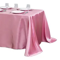 Özel dekor ev yemek masası örtüsü dikdörtgen masa örtüsü saten masa örtüsü bindirmeleri düğün ziyafet
