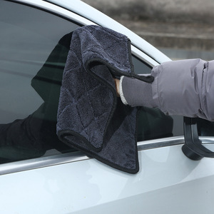 Car Cleaning <b>Towel</b> 40x40 Cm Double Sided Quilted Microfiber Strong Water Absorption For Vehicle Household Use - Product Image 4