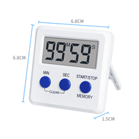 Timer Hitung Mundur Digital dengan Layar LCD Besar dan Magnet Kuat Warna Putih