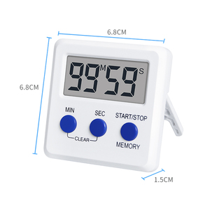 เครื่องจับเวลาแบบนับ<span class=keywords><strong>ถอยหลัง</strong></span>และนับขึ้นแบบดิจิตอลพร้อมจอ LCD ขนาดใหญ่และแม่เหล็กแรงสูง สีขาว - Product Image 3