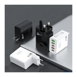 新款热65W USB C GaN充电器PD USB C型电源快速充电器适用于MacBook Pro/Air笔记本电脑iPad iPhone15
