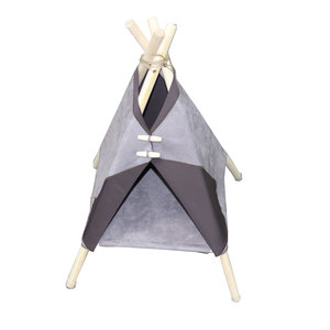 Compagnie <span class=keywords><strong>Tipi</strong></span> Chat Kitty Pieds En Bois D'<span class=keywords><strong>intérieur</strong></span> Portatif De Tente Pour Animaux De Compagnie Pour Petit Moyen <span class=keywords><strong>Grand</strong></span> Chat - Product Image 1