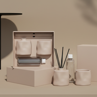 Ensemble de bougies parfumées en céramique de luxe CH et diffuseur d'huiles essentielles, kit cadeau d'aromathérapie pour la maison
