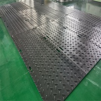 Tapis de sol antidérapant haute résistance en HDPE, capacité de charge de 80 tonnes, plaque routière texturée en UHMWPE pour chantier de construction