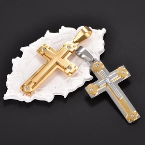 Collar <span class=keywords><strong>de</strong></span> Jesús <span class=keywords><strong>de</strong></span> Acero Inoxidable con Cruz Bíblica, Colgante Religioso para Hombre, Joyería con Amuleto, Regalo <span class=keywords><strong>de</strong></span> Bautismo para Niños y Hombres - Product Image 2