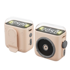 Mini Clip trasero magnético portátil RGB LED altavoz pequeño trabajo manos libres <span class=keywords><strong>llamada</strong></span> <span class=keywords><strong>de</strong></span> música reloj despertador <span class=keywords><strong>de</strong></span> plástico micrófono DC para fiestas - Product Image 2